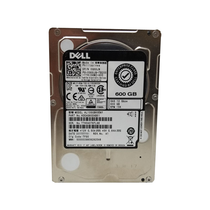 Dell 0GK6JN - 600GB 15K SAS 2.5" Hard Drive
