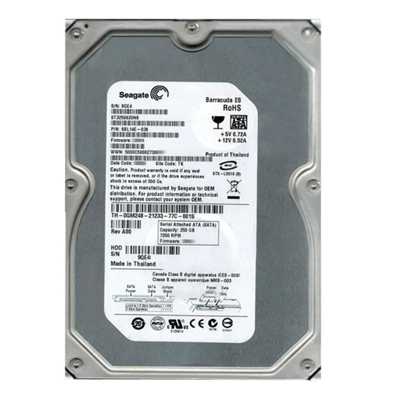 Dell 0GM248 - 250GB 7.2K SATA 3.0Gbps 3.5" 16MB Cache Hard Drive