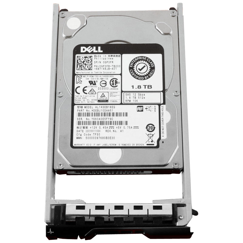 Dell 0GP3FR - 1.8TB 10K SAS 12.0Gbps 2.5" Hard Drive