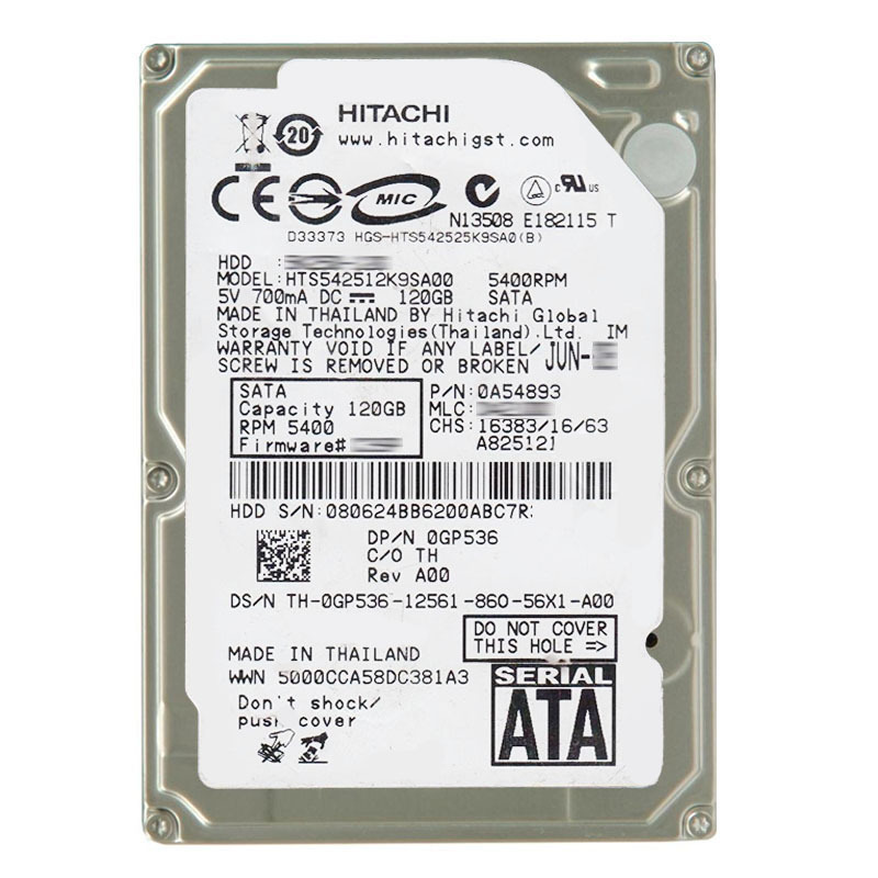 Dell 0GP536 - 120GB 5.4K SATA 2.5" 8MB Cache Hard Drive