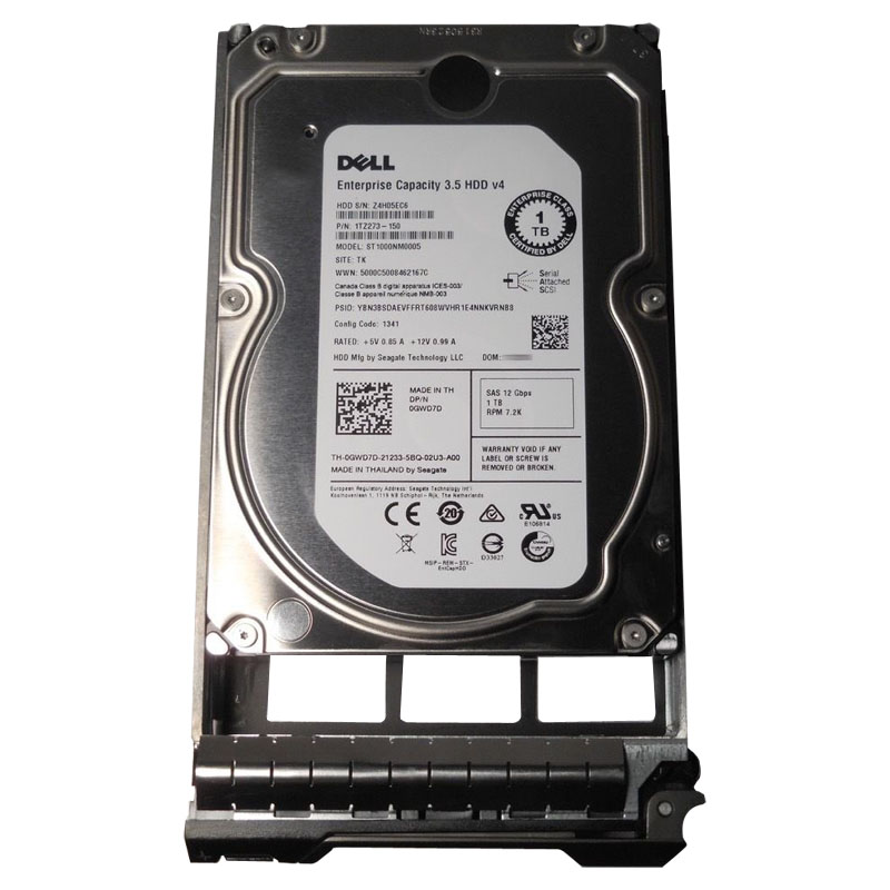 Dell 0GWD7D - 1TB 7.2K SAS 12.0Gbps 3.5" Hard Drive