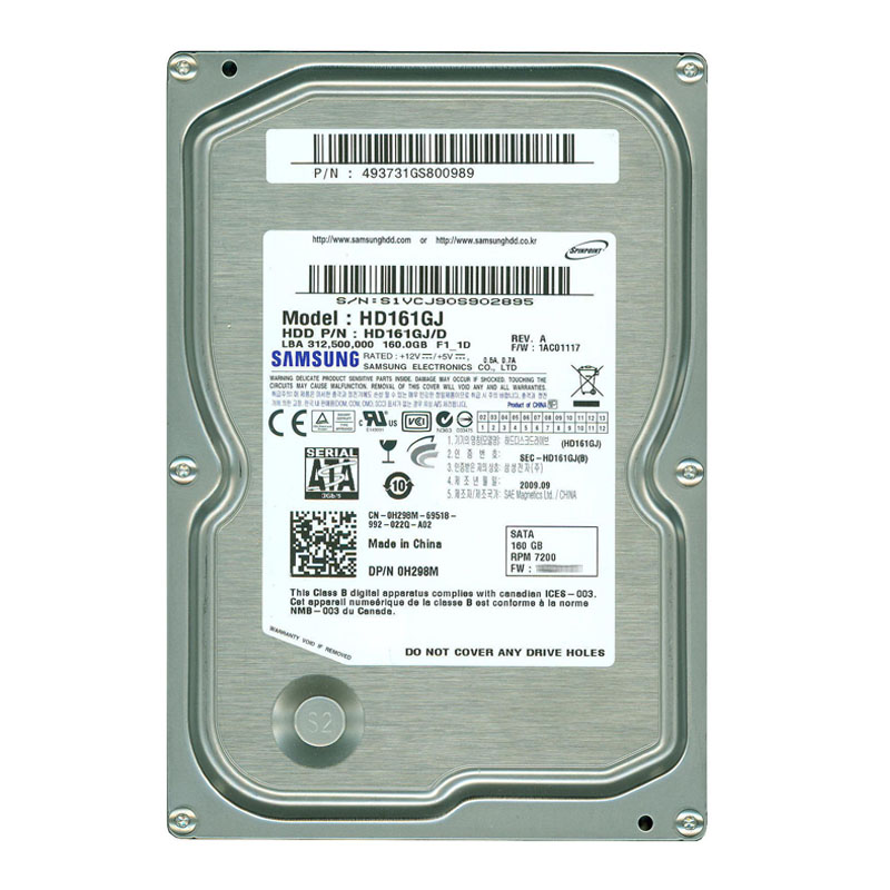 Dell 0H298M - 160GB 7.2K SATA 3.5" Hard Drive