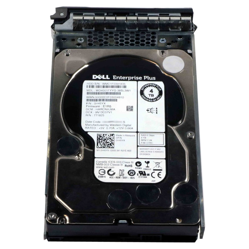 Dell 0H45YX - 4TB 7.2K SAS 6.0Gbps 3.5" Hard Drive