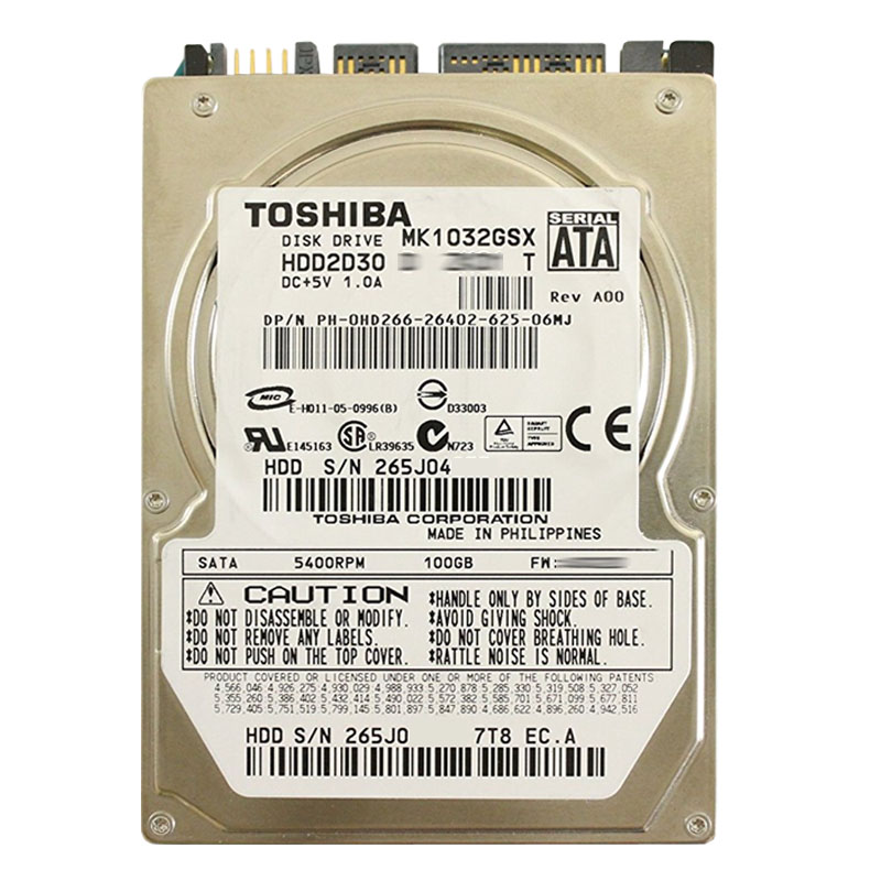 Dell 0HD266 - 100GB 5.4K SATA 2.5" Hard Drive