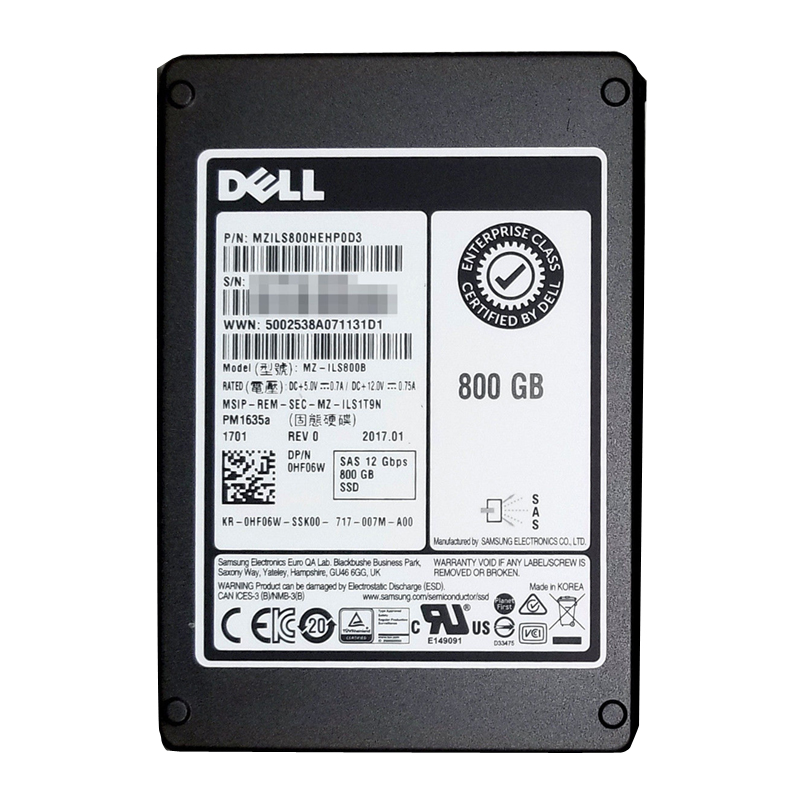 Dell 0HF06W - 800GB SAS 12Gbps 2.5" SSD