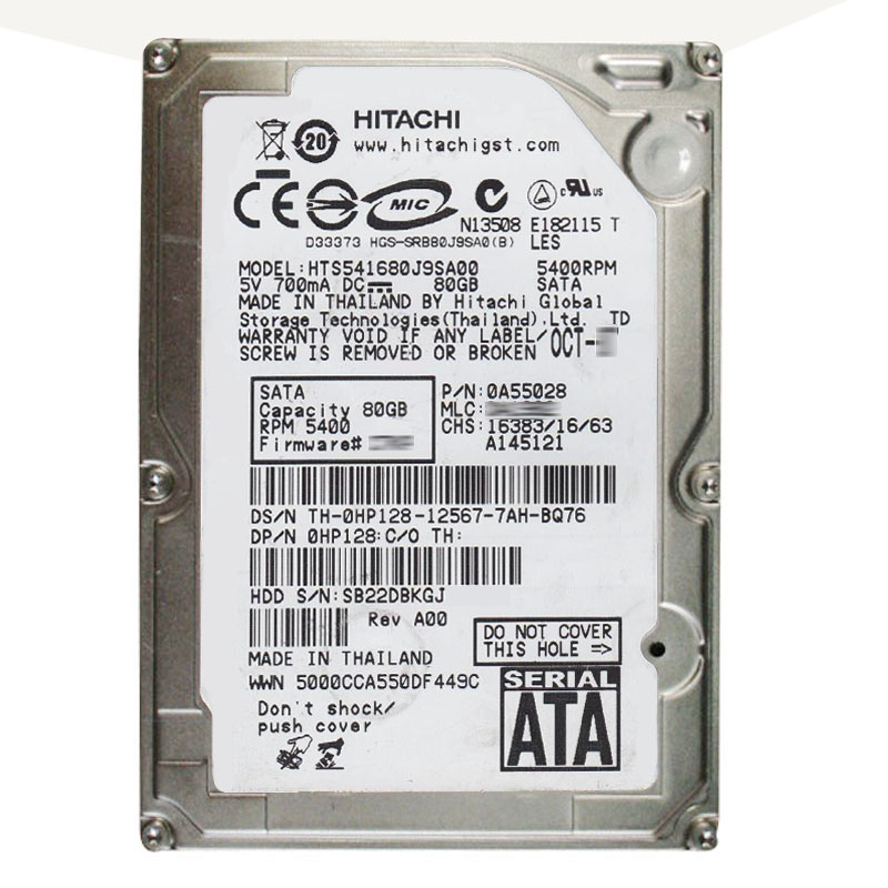 Dell 0HP128 - 80GB 5.4K SATA 2.5" Hard Drive