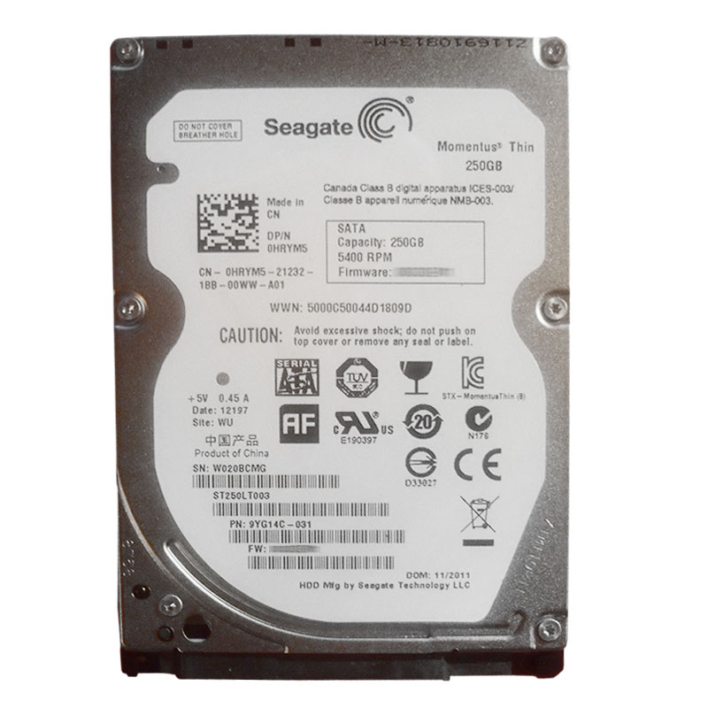 Dell 0HRYM5 - 250GB 5.4K SATA 2.5" 16MB Cache Hard Drive