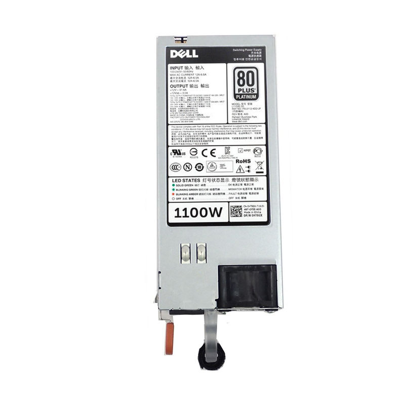 0HT6GX.jpg Dell 0HT6GX - 1100W Power Supply for PowerEdge R520 - Image 1