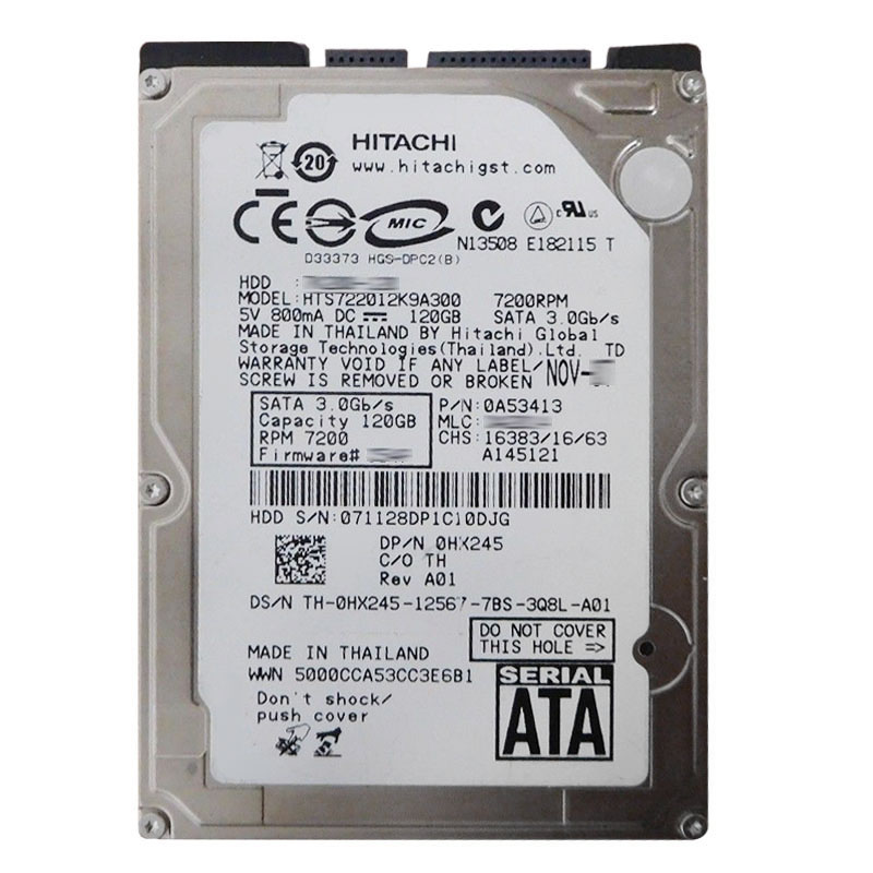 Dell 0HX245 - 120GB 7.2K SATA 2.5" Hard Drive