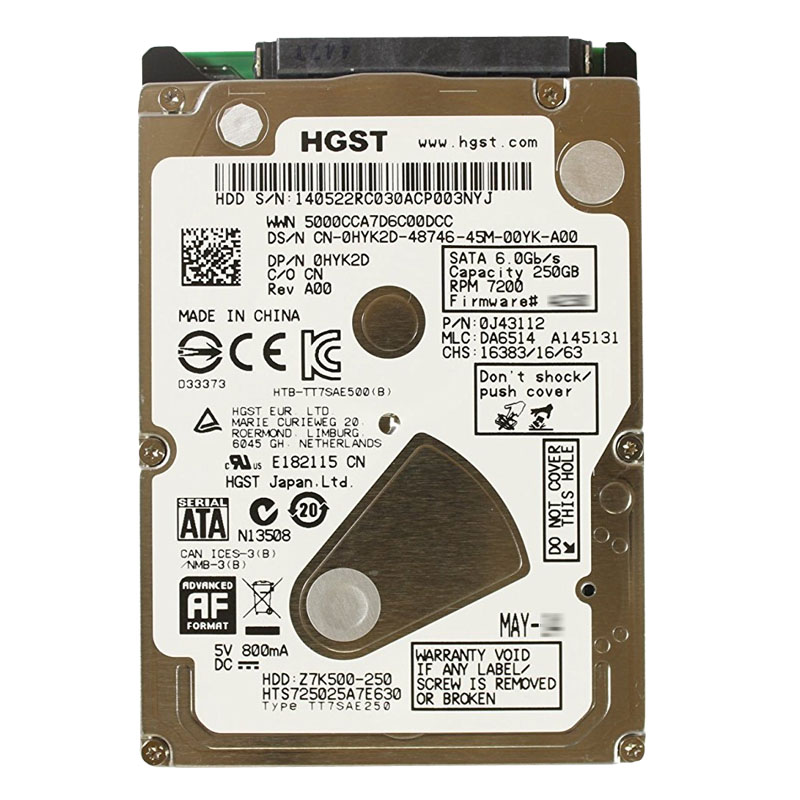 Dell 0HYK2D - 250GB 7.2K SATA 2.5" Hard Drive