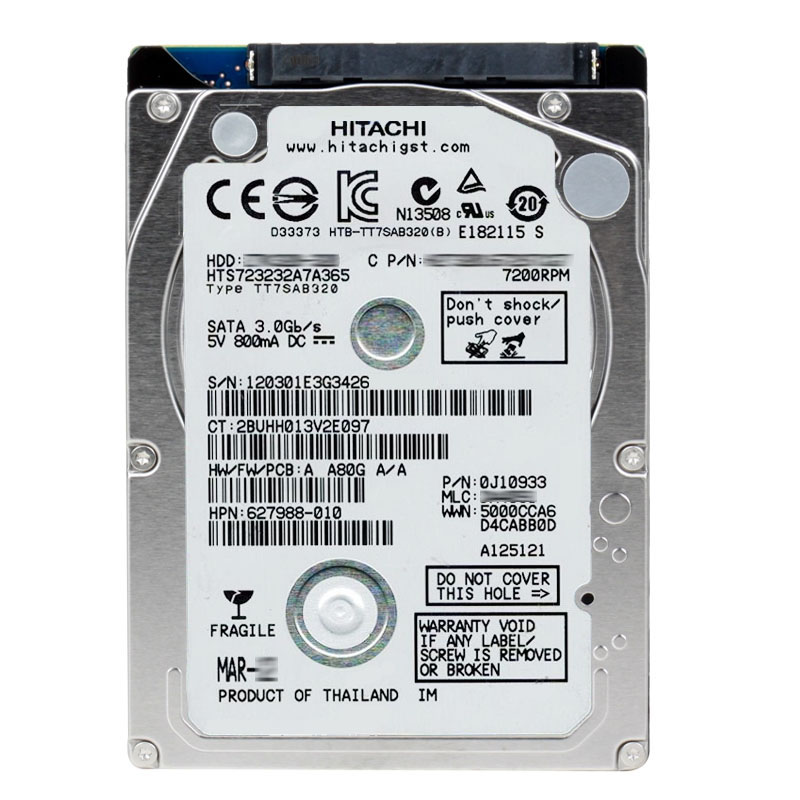 Hitachi 0J10933 - 320GB 7.2K SATA 3.0Gbps 2.5Inch 16MB Cache Hard Drive