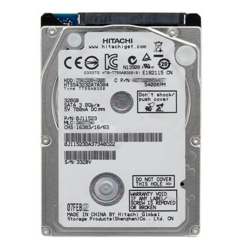 Hitachi 0J11523 - 320GB 5.4K SATA 3.0Gbps 2.5Inch 8MB Cache Hard Drive