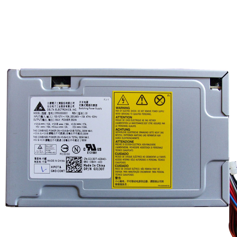 Dell 0J130T - 350W Power Supply For XPS 8000, 8100