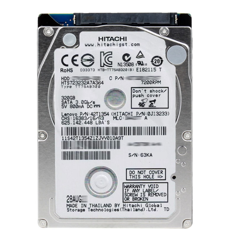 Hitachi 0J13233 - 320GB 7.2K SATA 3.0Gbps 2.5Inch 16MB Cache Hard Drive