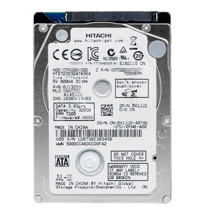Hitachi 0J13253 - 320GB 7.2K SATA 3.0Gbps 2.5Inch 16MB Cache Hard Drive