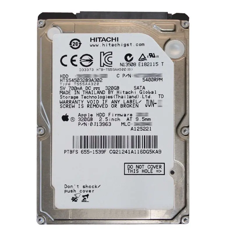 0J13963.jpg Hitachi 0J13963 - 320GB 5.4K SATA 3.0Gbps 2.5Inch 8MB Cache Hard Drive - Image 1