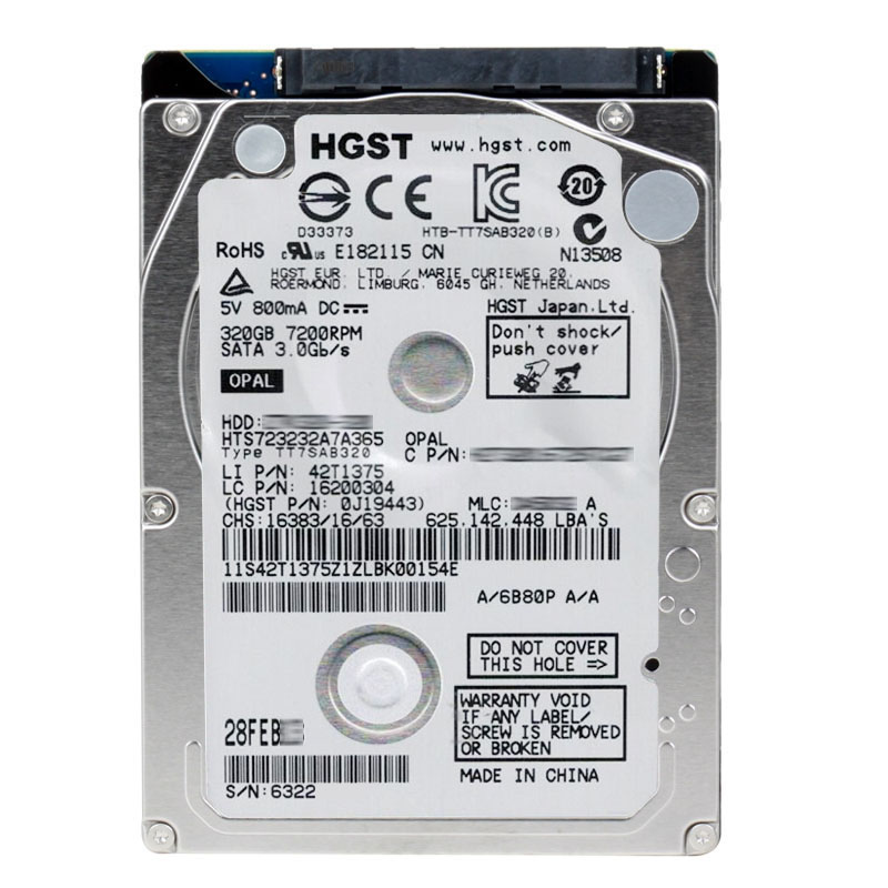 Hitachi 0J19443 - 320GB 7.2K SATA 3.0Gbps 2.5Inch 16MB Cache Hard Drive