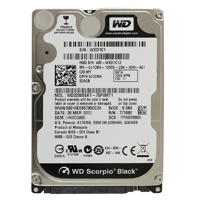 Dell 0J1CM4 - 320GB 7.2K SATA 2.5" Hard Drive
