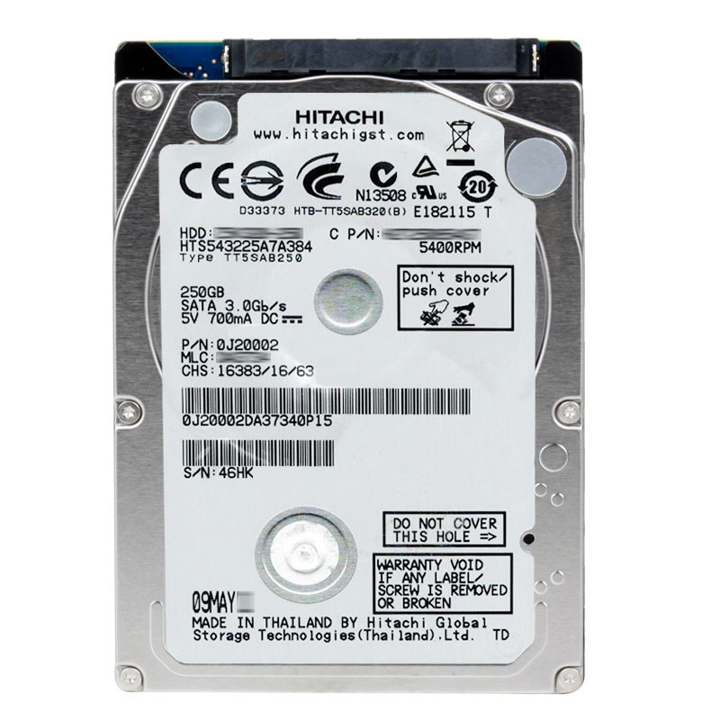 Hitachi 0J20002 - 250GB 5.4K SATA 3.0Gbps 2.5Inch 8MB Cache Hard Drive