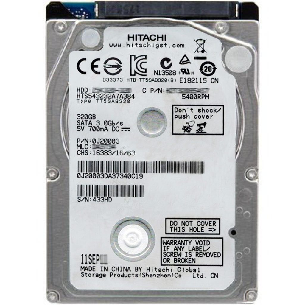 Hitachi 0J20003 - 320GB 5.4K SATA 3.0Gbps 2.5Inch 8MB Cache Hard Drive