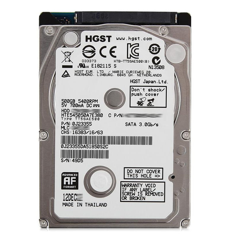 Hitachi 0J23355 - 500GB 5.4K SATA 3.0Gbps 2.5Inch 8MB Cache Hard Drive