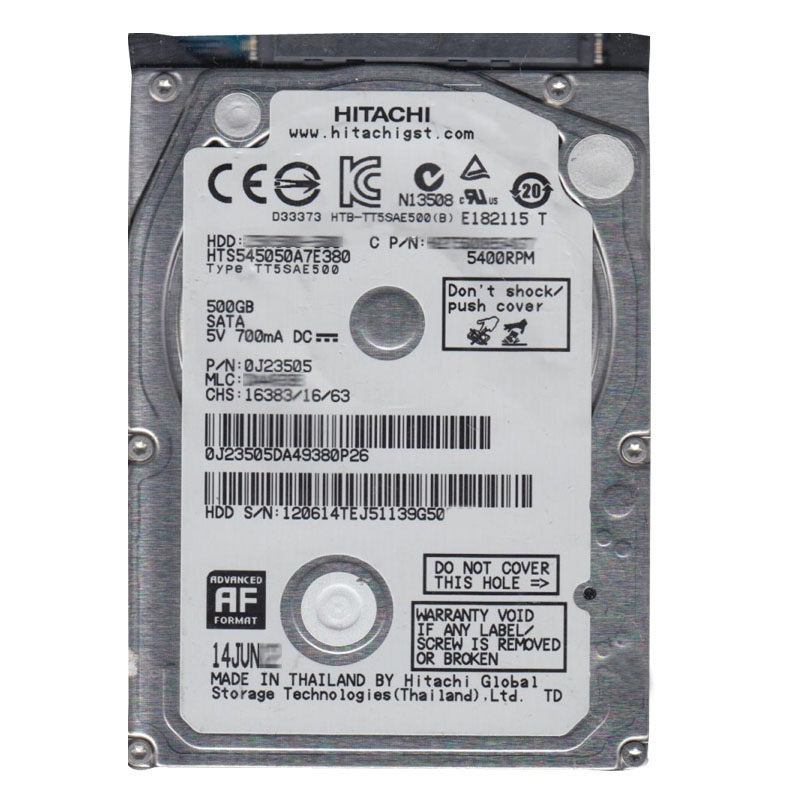 Hitachi 0J23505 - 500GB 5.4K SATA 3.0Gbps 2.5Inch 8MB Cache Hard Drive