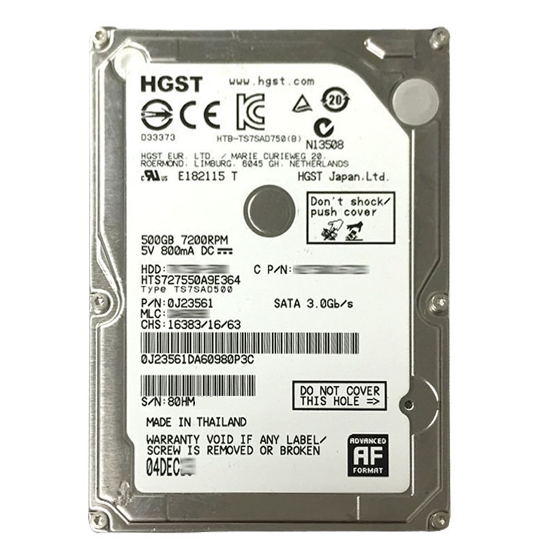 Hitachi 0J23561 - 500GB 7.2K SATA 3.0Gbps 2.5Inch 16MB Cache Hard Drive