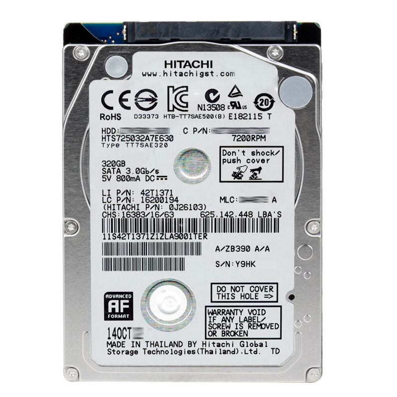 Hitachi 0J26103 - 320GB 7.2K SATA 3.0Gbps 2.5Inch 32MB Cache Hard Drive