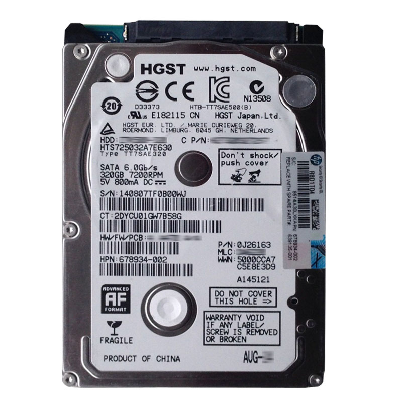 Hitachi 0J26163 - 320GB 7.2K SATA 6.0Gbps 2.5Inch 32MB Cache Hard Drive