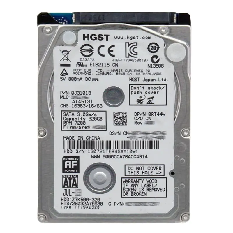0J31013.jpg Hitachi 0J31013 - 320GB 7.2K SATA 6.0Gbps 2.5Inch 32MB Cache Hard Drive - Image 1