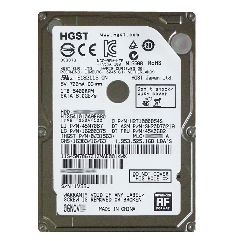 0J31563.jpg Hitachi 0J31563 - 1TB 5.4K SATA 6.0Gbps 2.5Inch 8MB Cache Hard Drive - Image 1