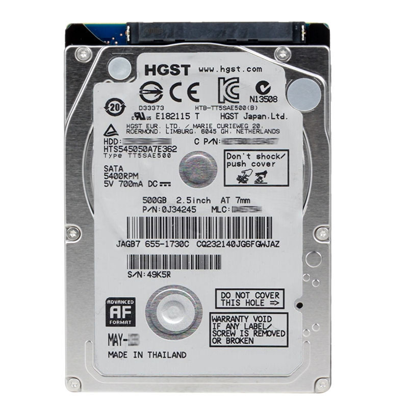 Hitachi 0J34245 - 500GB 5.4K SATA 2.5Inch 16MB Cache Hard Drive