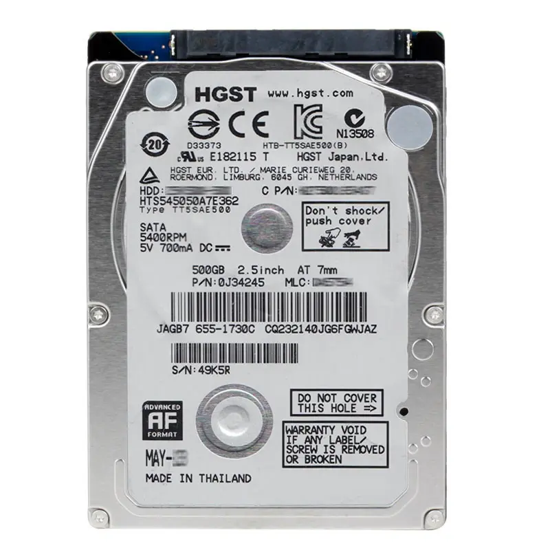 0J34245.jpg Hitachi 0J34245 - 500GB 5.4K SATA 2.5Inch 16MB Cache Hard Drive - Image 1