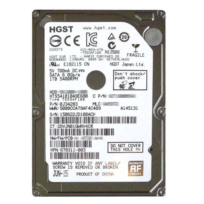 0J34283.jpg Hitachi 0J34283 - 1TB 5.4K SATA 6.0Gbps 2.5Inch 8MB Cache Hard Drive - Image 1