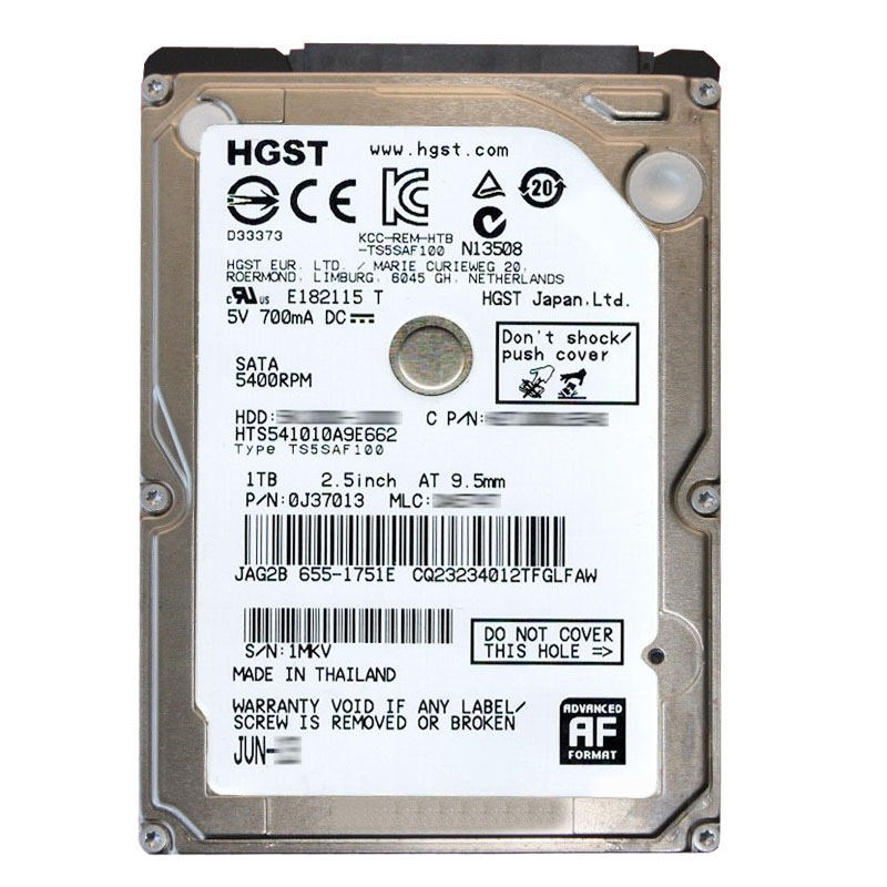 Hitachi 0J37013 - 1TB 5.4K SATA 2.5Inch Hard Drive