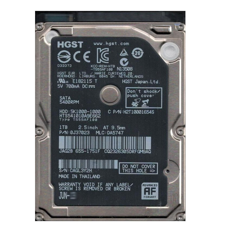 Hitachi 0J37023 - 1TB 5.4K SATA 2.5" 8MB Cache Hard Drive