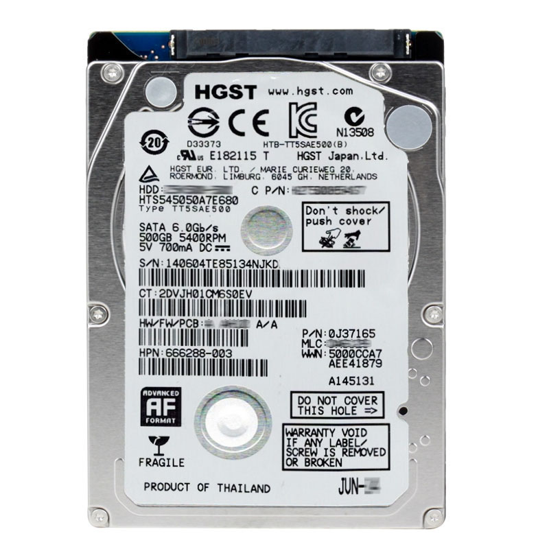 Hitachi 0J37165 - 500GB 5.4K SATA 6.0Gbps 2.5Inch 8MB Cache Hard Drive