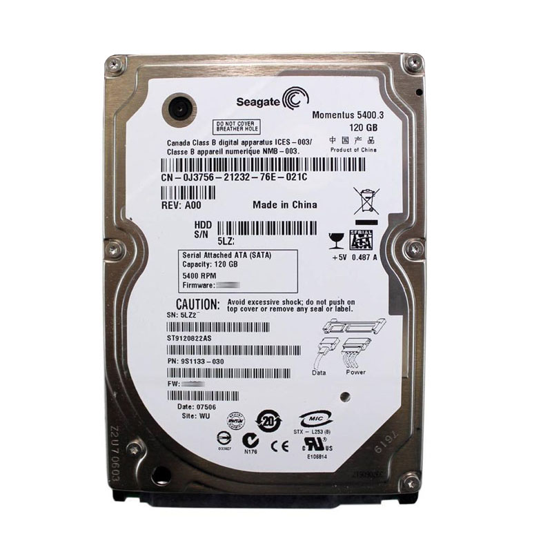 Dell 0J3756 - 120GB 5.4K SATA 2.5" Hard Drive