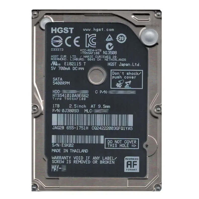 0J38093.jpg Hitachi 0J38093 - 1TB 5.4K SATA 2.5Inch Hard Drive - Image 1