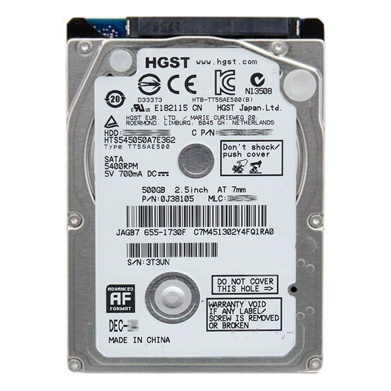 Hitachi 0J38105 - 500GB 5.4K SATA 2.5Inch 16MB Cache Hard Drive