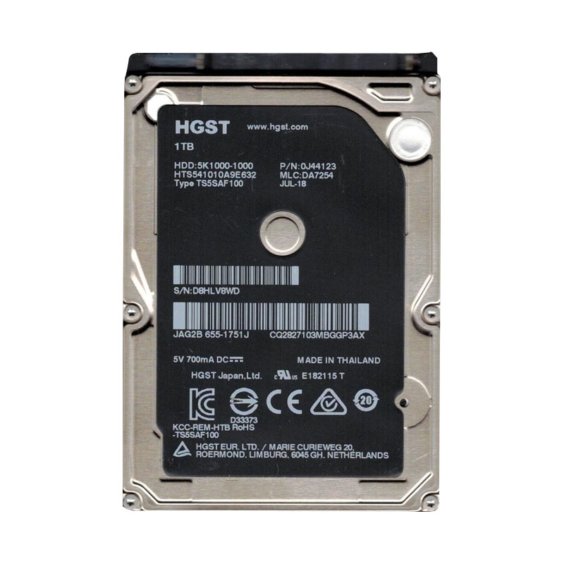 Hitachi 0J44123 - 1TB 5.4K SATA 2.5" Hard Drive