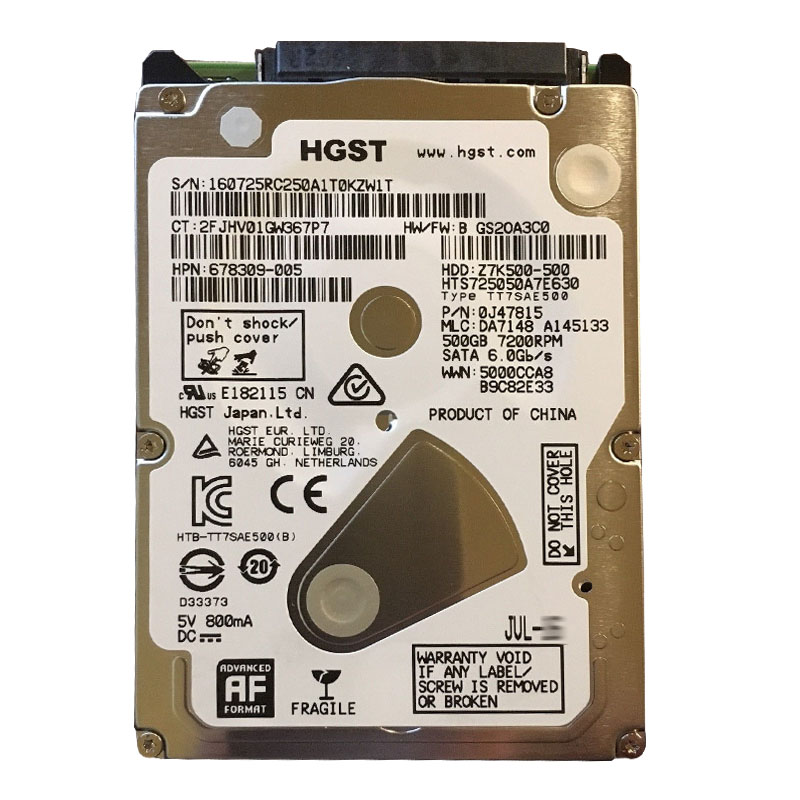 Hitachi 0J47815 - 500GB 7.2K SATA 6.0Gbps 2.5" 32MB Cache Hard Drive