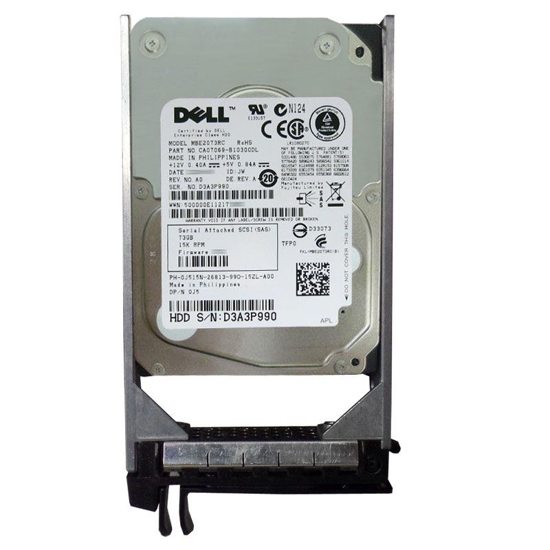 Dell 0J515N - 73GB 15K SAS 3.0Gbps 2.5" Hard Drive