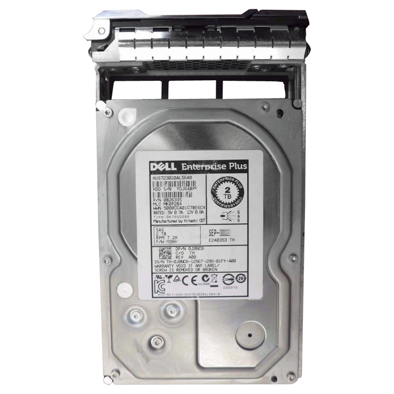 Dell 0J8NC8 - 2TB 7.2K SAS 6.0Gbps 3.5" Hard Drive