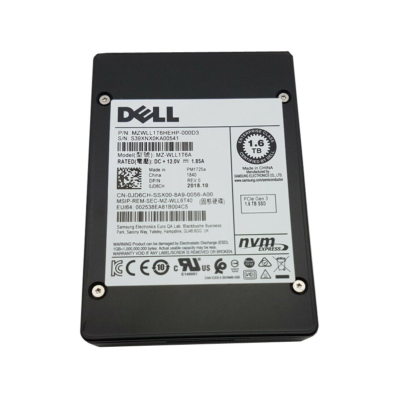 Dell 0JD6CH - 1.6TB PCIe 2.5" SSD
