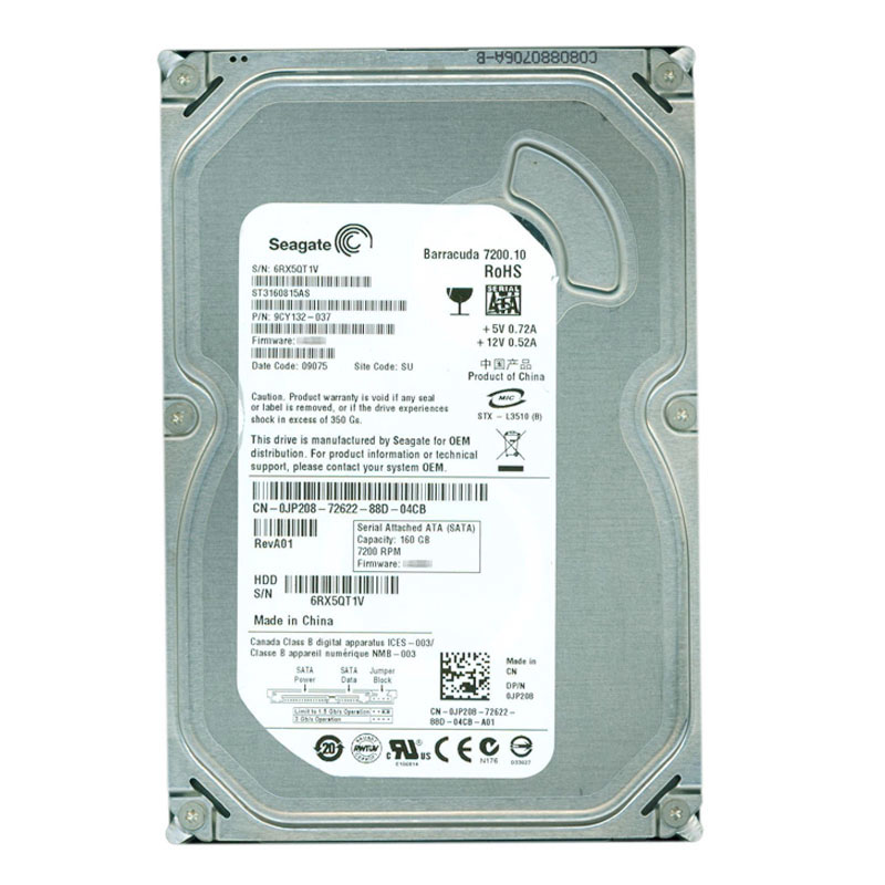Dell 0JP208 - 160GB 7.2K SATA 3.5" Hard Drive