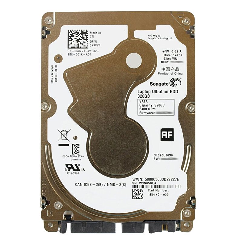 Dell 0K3VVT - 320GB 5.4K SATA 2.5" Hard Drive