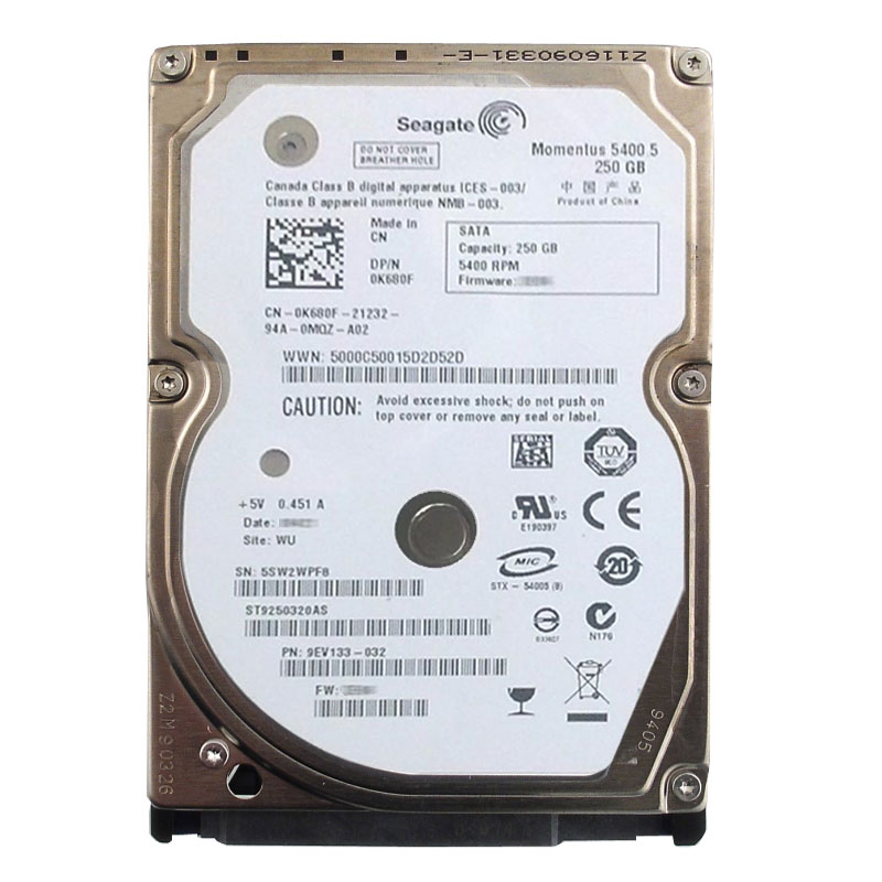 Dell 0K680F - 250GB 5.4K SATA 2.5" Hard Drive