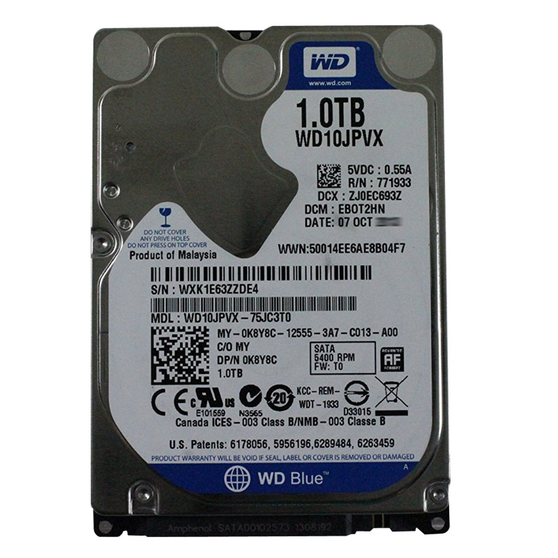 Dell 0K8Y8C - 1TB 5.4K SATA 2.5" Hard Drive
