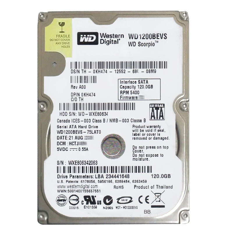 Dell 0KH474 - 120GB 5.4K SATA 2.5" Hard Drive